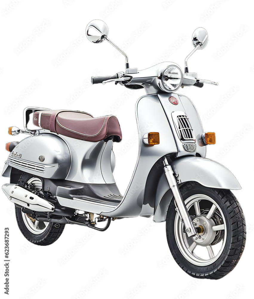 Obraz premium Scooter: A Sleek Ride on a Clear Canvas