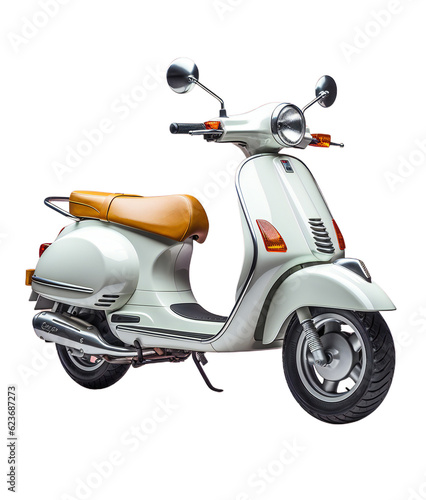 Scooter: A Sleek Ride on a Clear Canvas