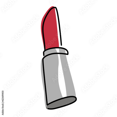 red lipstick isolated on white vector.
