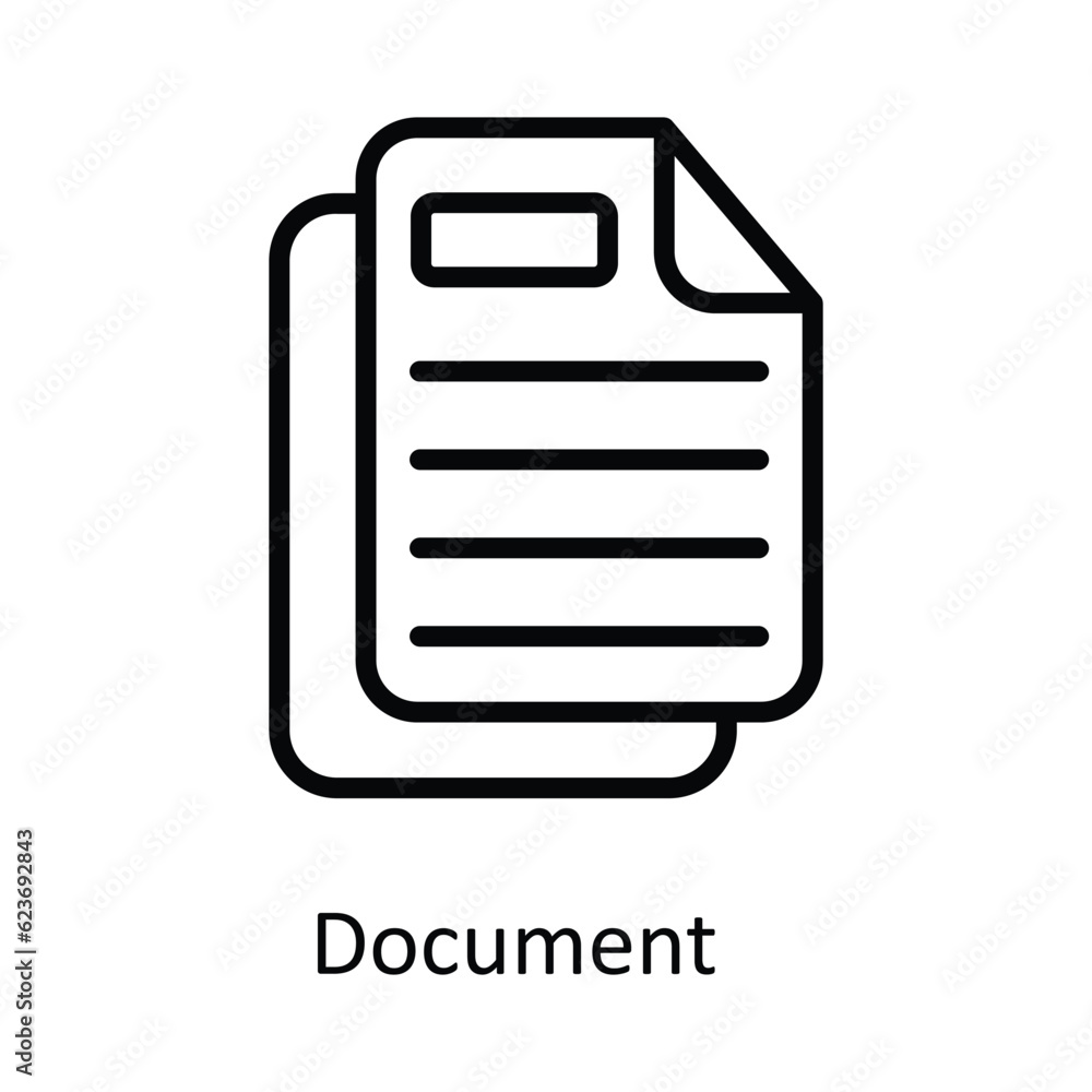 Document Vector outline Icon Design illustration. Cyber security Symbol on White background EPS 10 File Document Vector outline Icon Design illustration. Cyber security Symbol on White background EPS 10 File