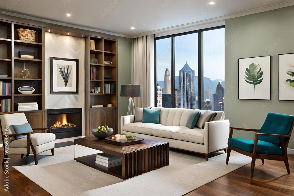 A Trendy Living Room A Trendy Living Room