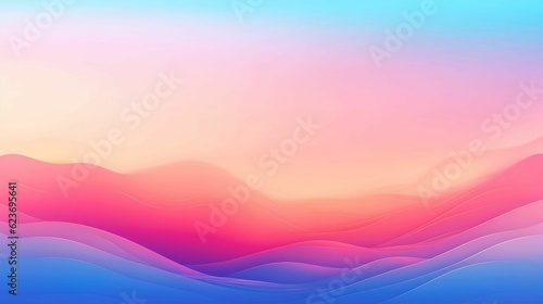 Abstract bright background with colored pink, yellow and blue flowers in 2d style