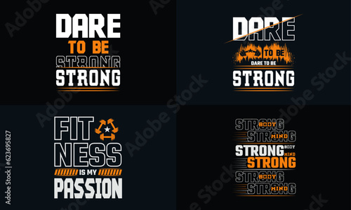 best  typography t shirt design for gym and fitness inspiration and motivation