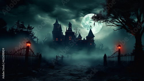 spooky Halloween castle © Thamidu