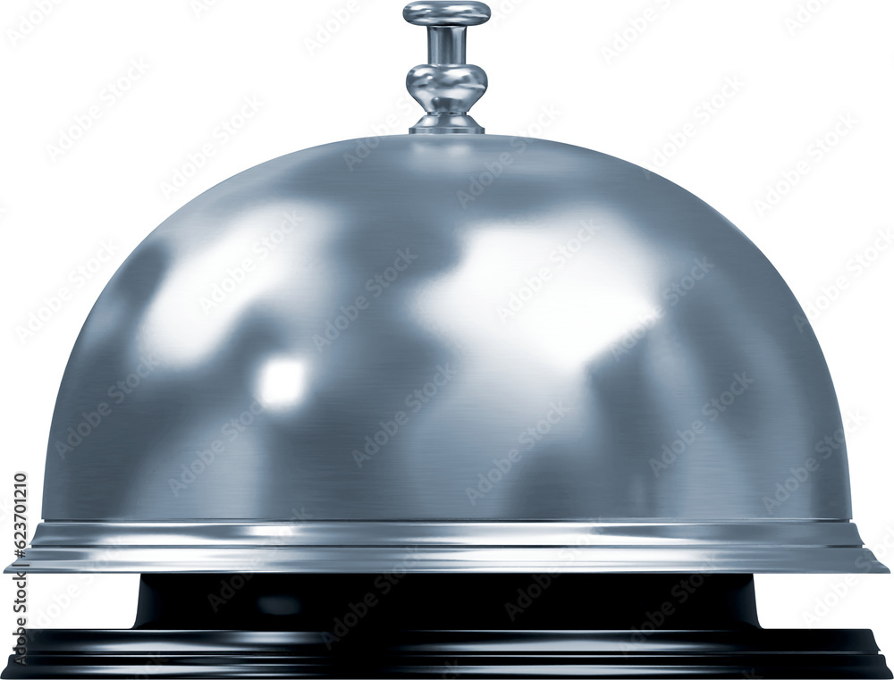 Service Bell side view, 3D rendering Service Bell side view, 3D rendering