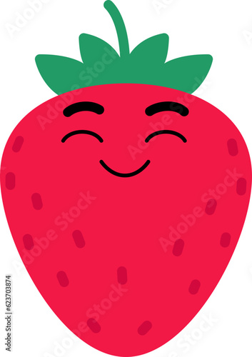 Strawberry Face Close Eye Smile