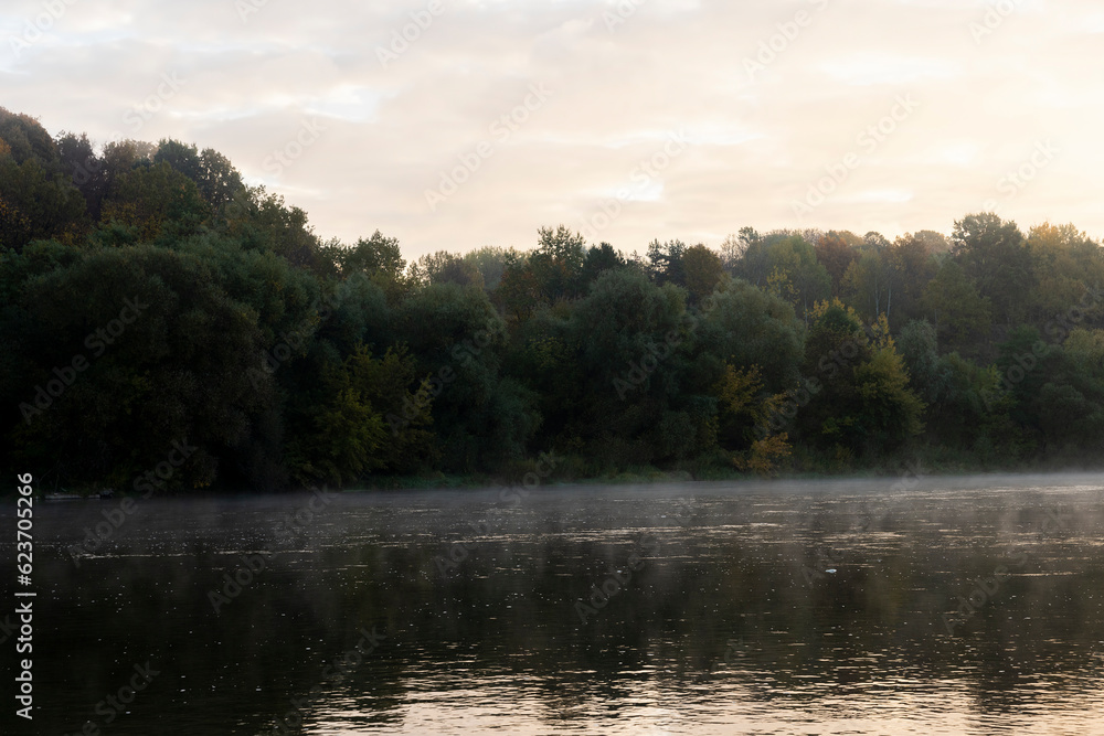 Foggy morning on the river Foggy morning on the river