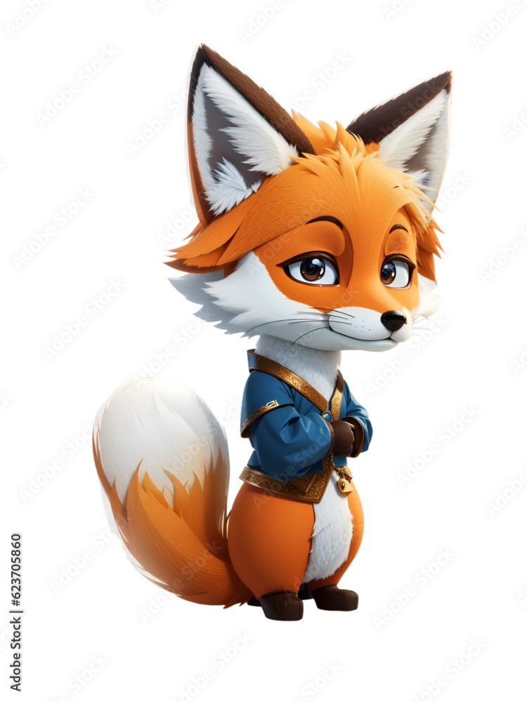 Fototapeta premium red fox cartoon