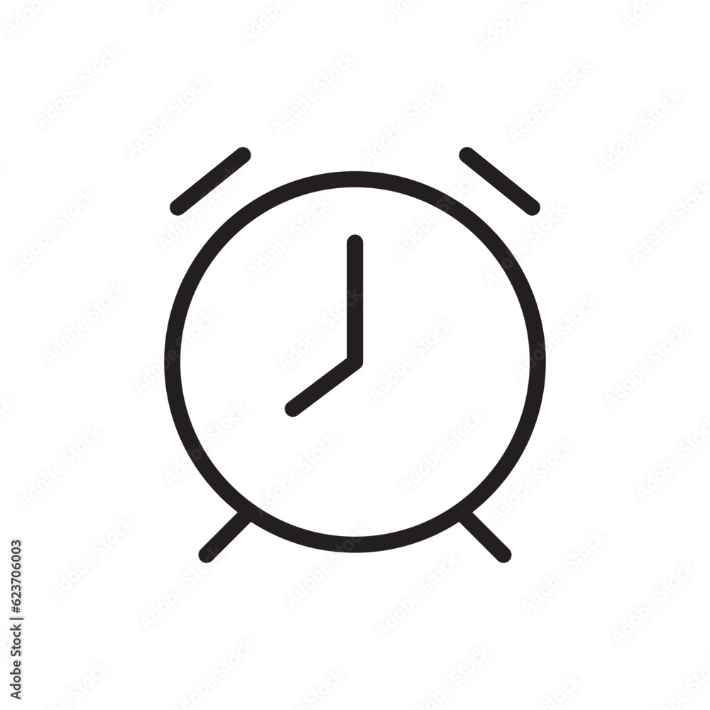 Alarm clock icon. Clock vector icon. Clock flat sign design. Time symbol pictogram. UX UI icon Alarm clock icon. Clock vector icon. Clock flat sign design. Time symbol pictogram. UX UI icon