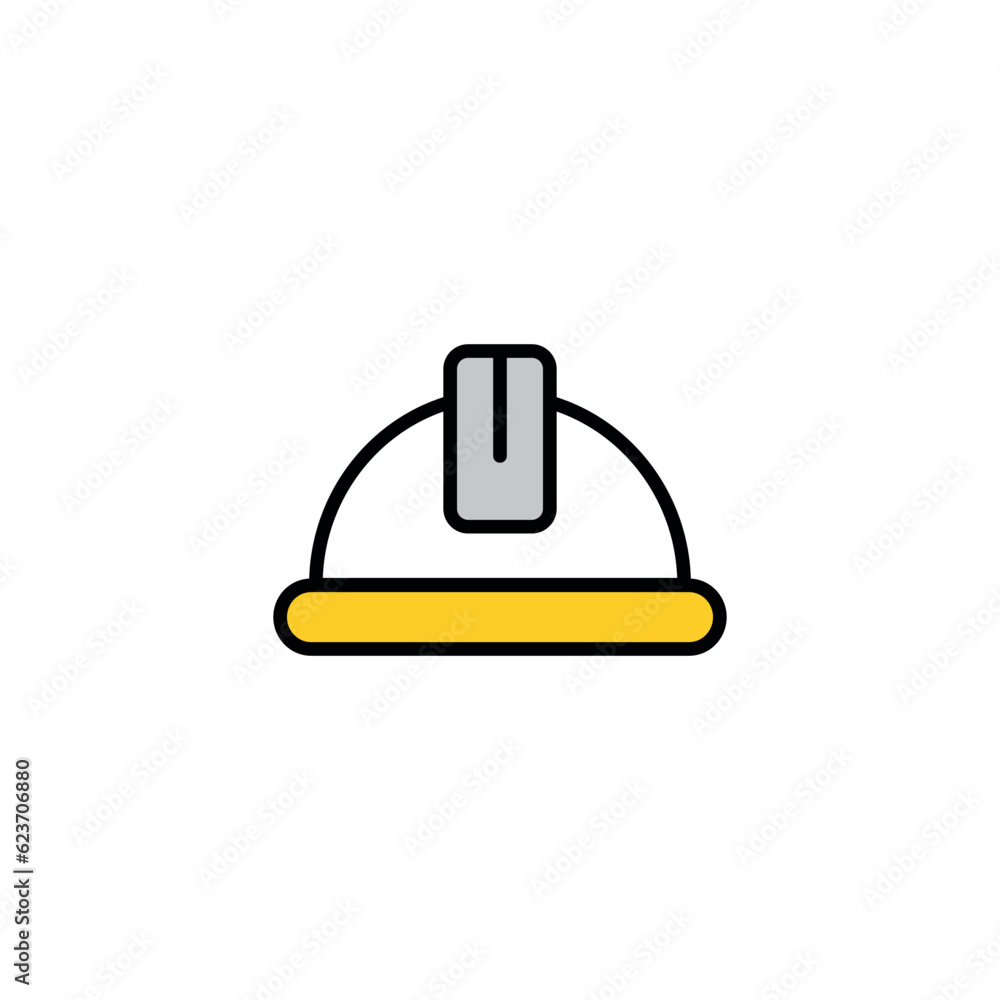 Safety Helmet icon design with white background stock illustration Safety Helmet icon design with white background stock illustration