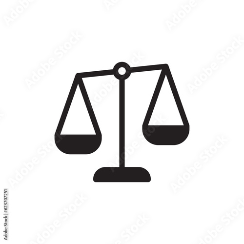 Balance icon. Justice vector icon. Judge flat sign design. Law balance symbol pictogram. UX UI icon