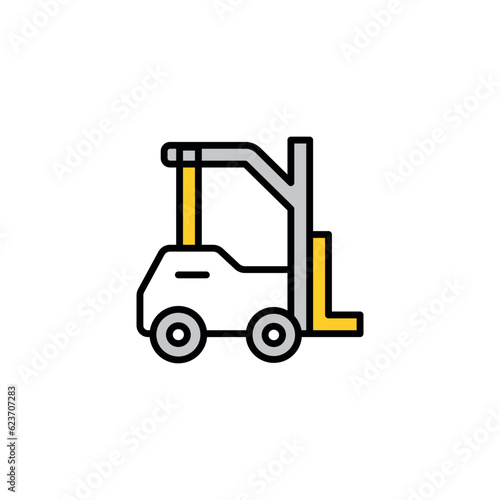 Forklift icon design with white background stock illustration