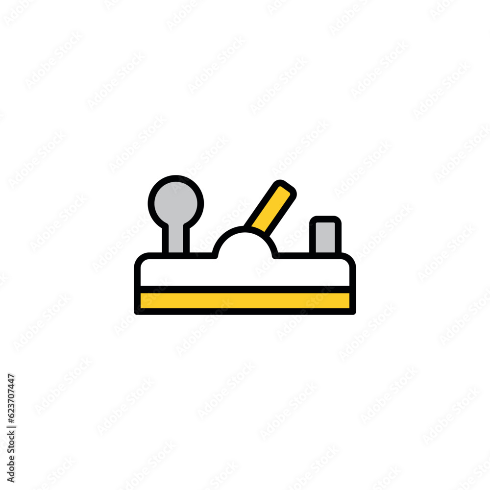 Jack Planer icon design with white background stock illustration Jack Planer icon design with white background stock illustration