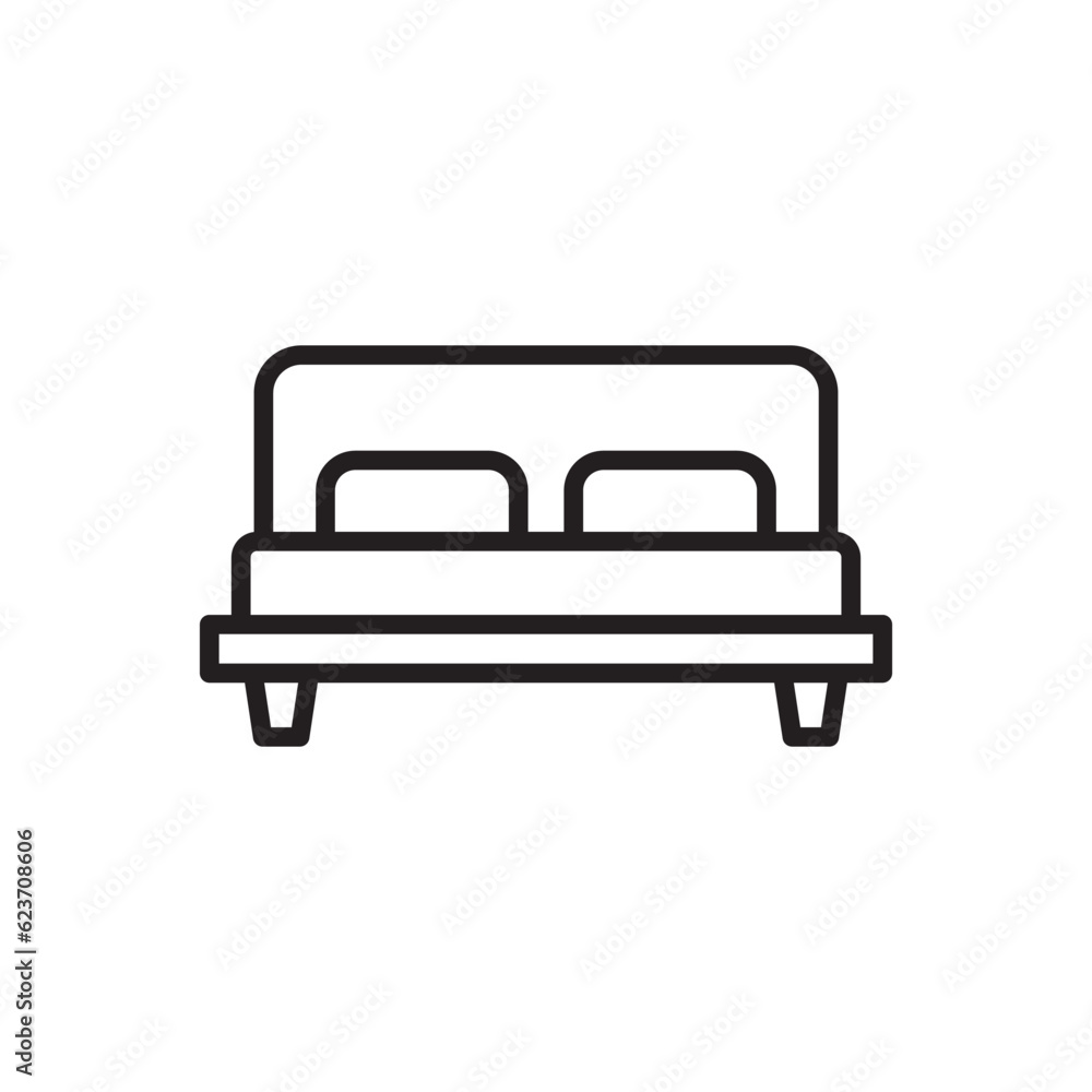 Bed vector icon. Bed flat sign design. Bedroom symbol pictogram. UX UI icon Bed vector icon. Bed flat sign design. Bedroom symbol pictogram. UX UI icon