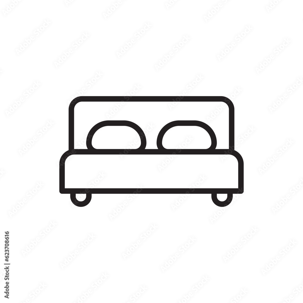 Bed vector icon. Bed flat sign design. Bedroom symbol pictogram. UX UI icon Bed vector icon. Bed flat sign design. Bedroom symbol pictogram. UX UI icon