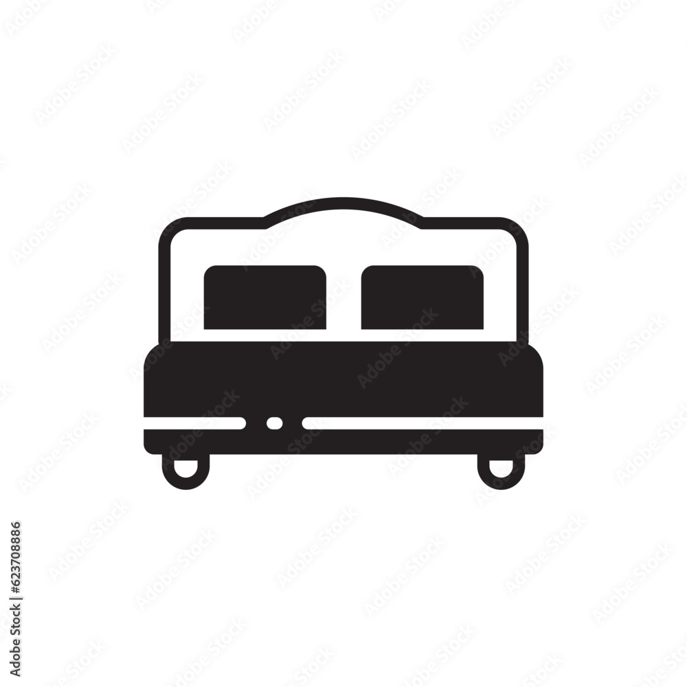 Bed vector icon. Bed flat sign design. Bedroom symbol pictogram. UX UI icon Bed vector icon. Bed flat sign design. Bedroom symbol pictogram. UX UI icon
