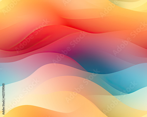 Beautiful and vivid, wavy and colored gradient background, seamless and tiled