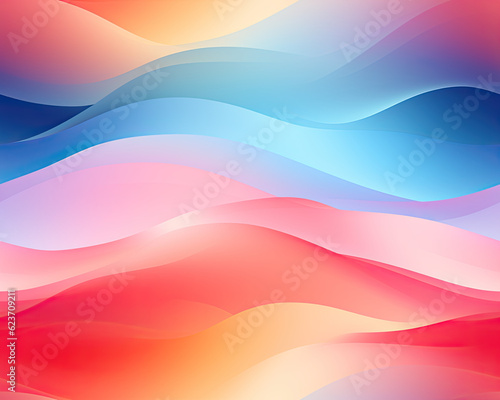 Beautiful and vivid, wavy and colored gradient background, seamless and tiled