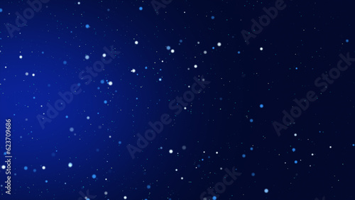 Dust blue particles. Abstract background of particles. Dots background. Futuristic digital dots background.
