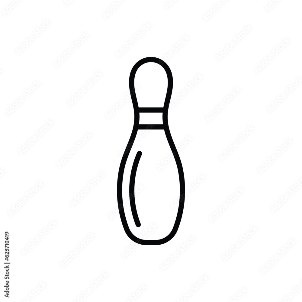 Bowling ball pin vector icon. Bowling pin flat sign design. Bowling symbol pictogram. UX UI icon Bowling ball pin vector icon. Bowling pin flat sign design. Bowling symbol pictogram. UX UI icon