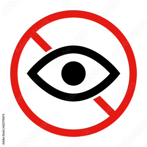 Free Download Prohibit to look icon. Vector. - GFXLoad