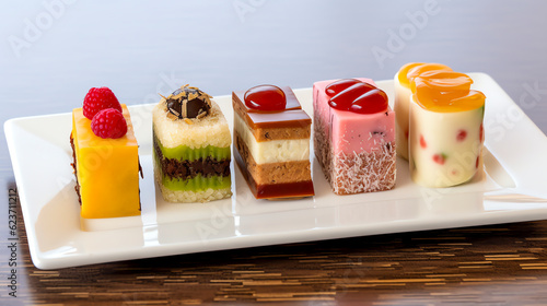Petit Fours Kleine süße oder herzhafte Appetithäppchen with Generative AI