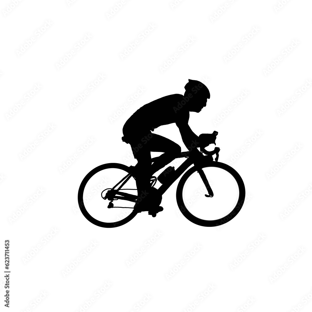 Fototapeta premium silhouette of a bicycle