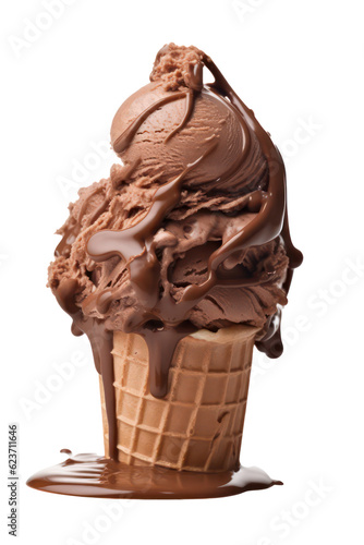 Fotografie, Obraz Dark chocolate ice cream