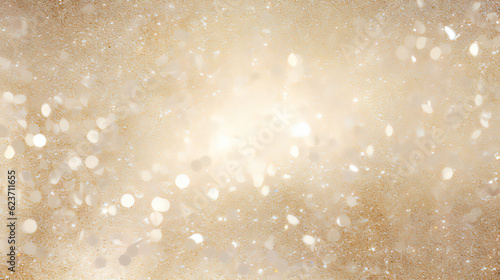 Beige Glitter Glamorous  Background. Generative AI.