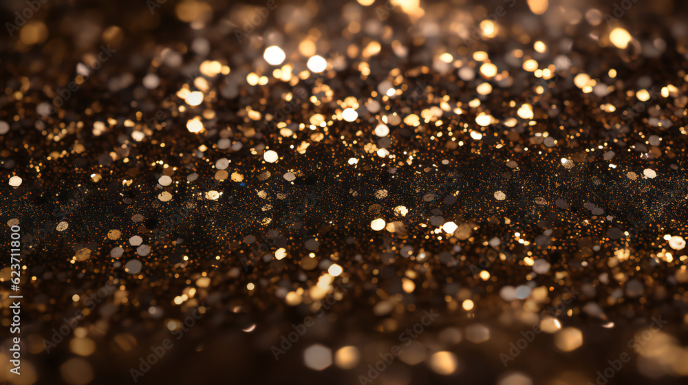 Bronze Glitter Glamorous Background. Generative AI. Bronze Glitter Glamorous Background. Generative AI.