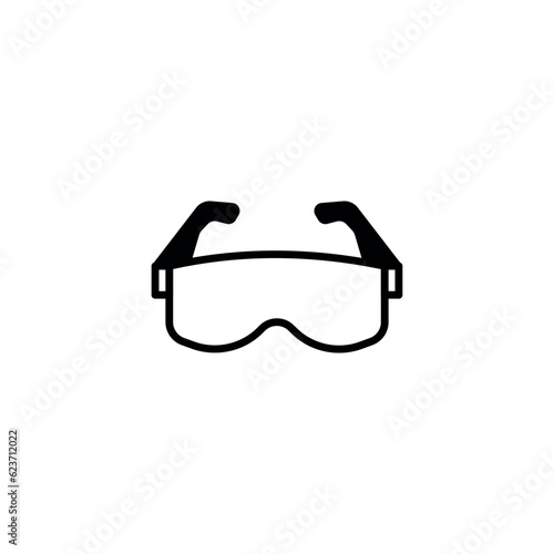 Safety Glasses icon design with white background stock illustration