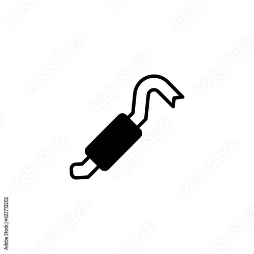 Crow Bar icon design with white background stock illustration