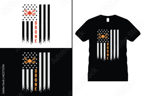 Flying Drone Tshirt design. Use for T-Shirt, mugs, stickers, Cards, etc.