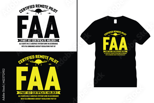 Drone T shirt design. Use for T-Shirt, mugs, stickers, Cards, etc.
