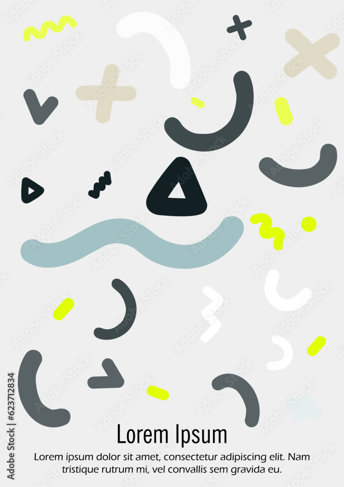 Abstract Minimal Vector Background in Trendy Doodle Style. Vibrant Graphic Print with Dynamic Lines and Geometric Shapes. Set of Vivid Poster 80s - 90s Design for Landing Page, Cover, Brochure. Abstract Minimal Vector Background in Trendy Doodle Style. Vibrant Graphic Print with Dynamic Lines and Geometric Shapes. Set of Vivid Poster 80s - 90s Design for Landing Page, Cover, Brochure.