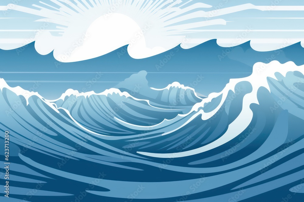 wave of the sea illustration
