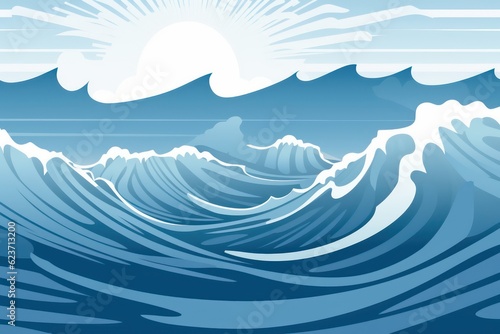 wave of the sea illustration © SaraY Studio 