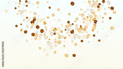 Glowing Background with Confetti of Glitter Particles. Sparkle Lights Texture. Anniversary pattern. Light Spots. Star Dust. Explosion of Confetti. Design for Card.
