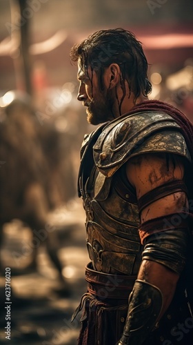 Gladiator in Soft Lighting: A High Definition 8K Image AI Generated
