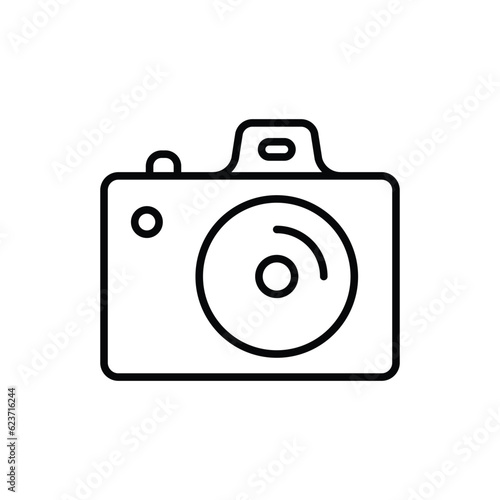 Camera icon vector stock illustration.