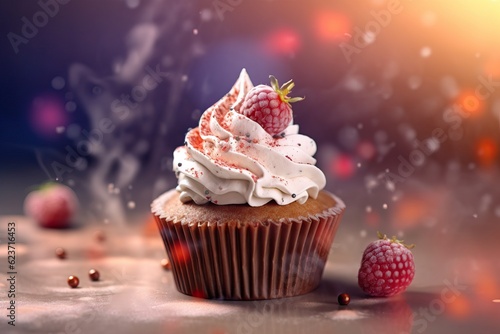 Delicious Cupcake Illustration - Cinematic Shot AI Generated