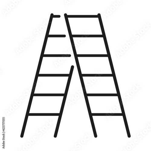 Stepladder icon vector, stepladder sign symbol vector flat trendy style isolated on white background, ladder isolated on white.