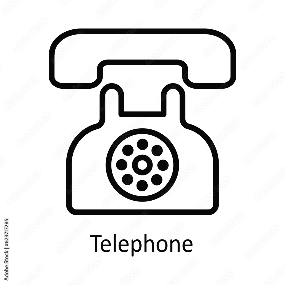 Telephone Vector outline Icon Design illustration. Kitchen and home Symbol on White background EPS 10 File Telephone Vector outline Icon Design illustration. Kitchen and home Symbol on White background EPS 10 File
