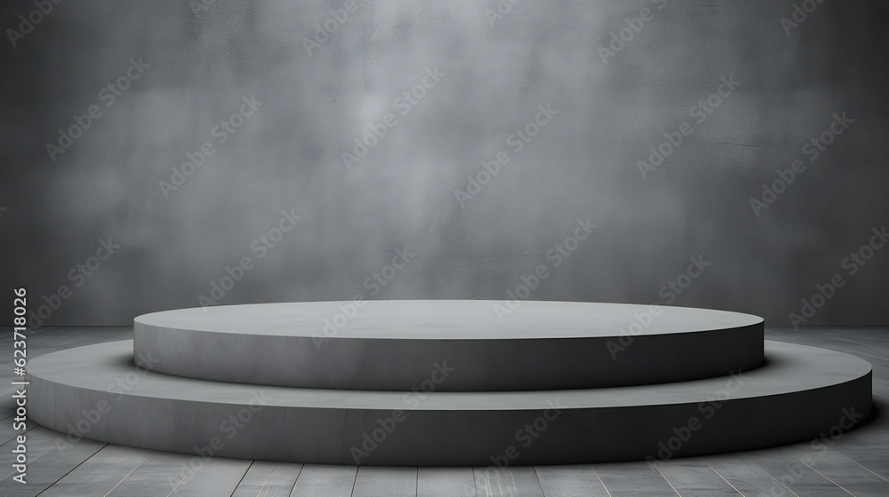 Gray Display presentation Podium Background. Generative AI. Gray Display presentation Podium Background. Generative AI.