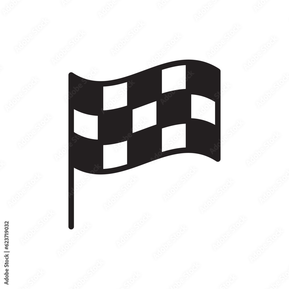 Fototapeta premium Race flag vector icon. Formula 1 flag flat sign design. Flag symbol pictogram. UX UI icon