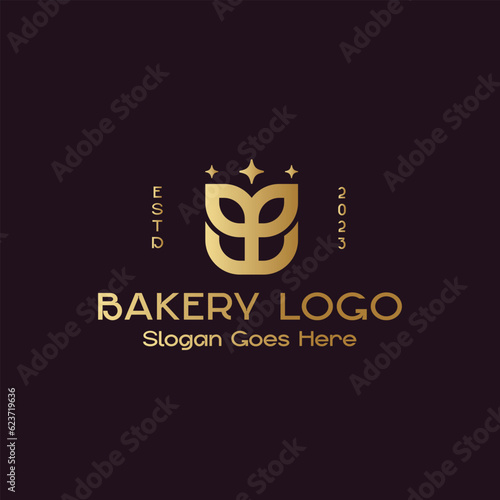 Leafy Wheat Bakery Premium Logo Design