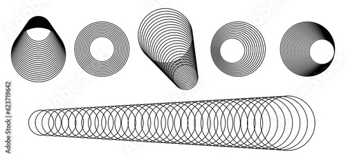 Set of abstract vector cones made of rings.