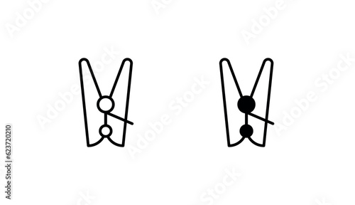 Pegs icon design with white background stock illustration