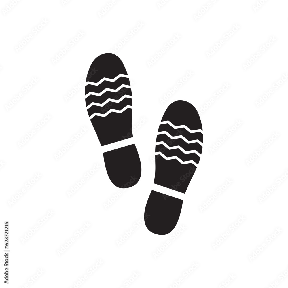 Foot steps vector icon. Footstep flat sign design. Foot step symbol pictogram. UX UI icon Foot steps vector icon. Footstep flat sign design. Foot step symbol pictogram. UX UI icon