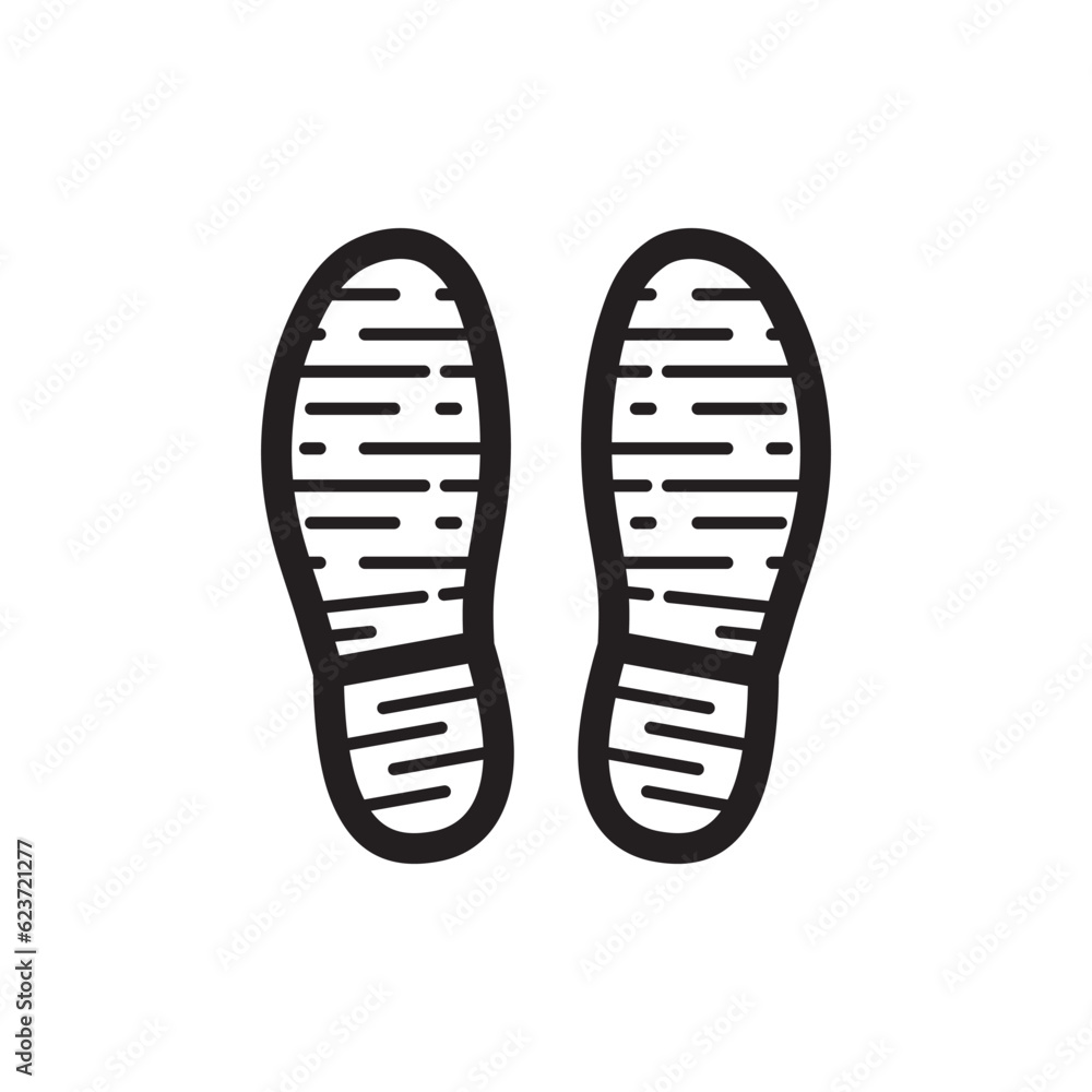 Foot steps vector icon. Footstep flat sign design. Foot step symbol pictogram. UX UI icon Foot steps vector icon. Footstep flat sign design. Foot step symbol pictogram. UX UI icon